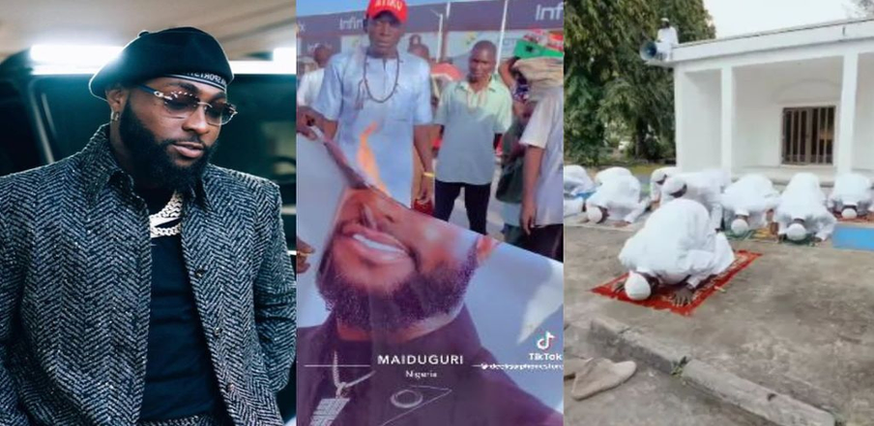 Youths burn down David's poster in Maiduguri, demand apology over ‘offensive’ video image