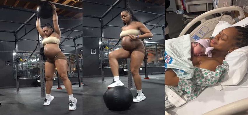 Physically Fit Woman in 39th Week of Pregence Storms Gym, Gives Birth After Excercise: "My Water Broke" image