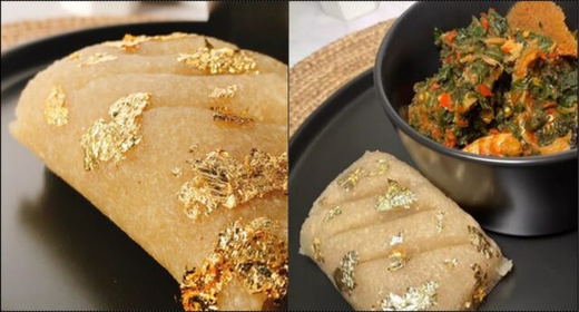 Many lose appetite as vendor flaunts N50K gold-laced eba and soup (Video) image