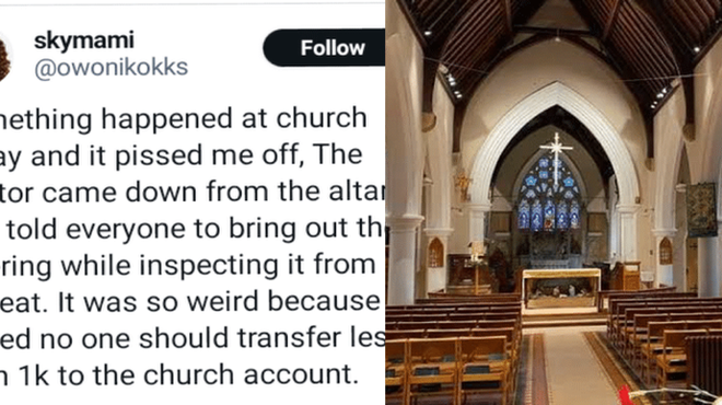 Church member narrates how the pastor monitored the amount of offerings, and told everyone not to transfer below 1k image