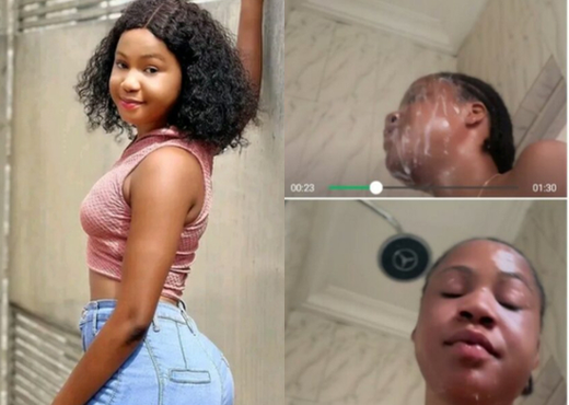 “Be careful before it will leak oh.. ” – Mercy Kenneth dragged for her skincare routine in bathroom video image