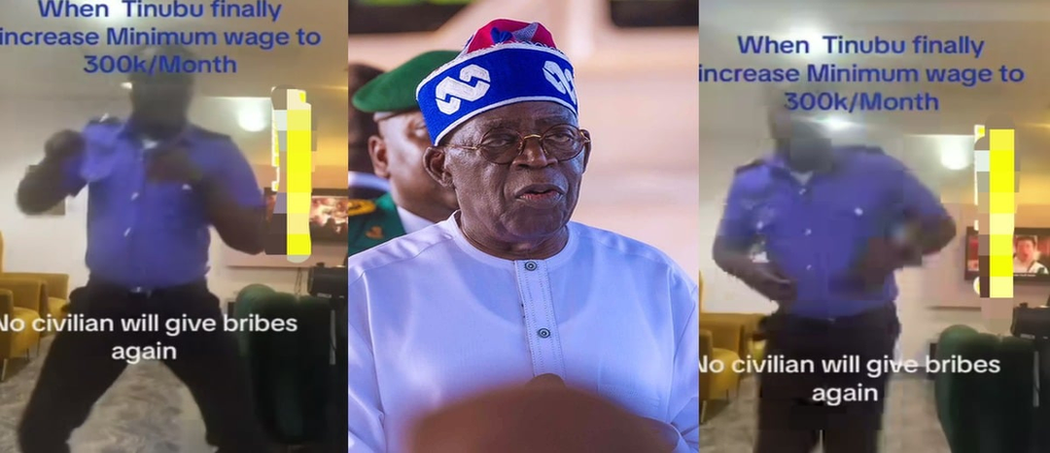 Officer reveals how he’ll dance when Tinubu increases the minimum wage to ₦360K image