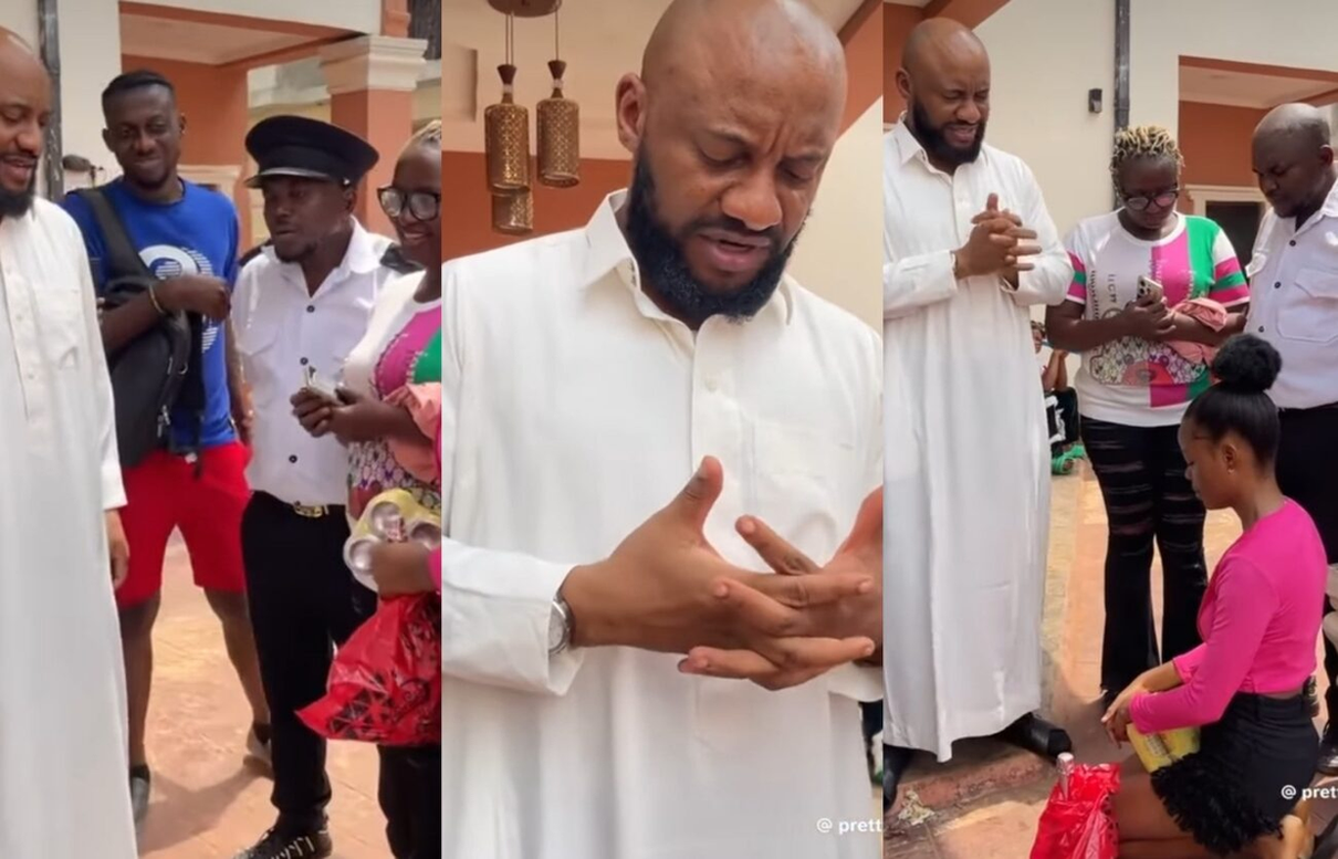 Woman takes daughter to Pastor Yul Edochie for prayers as she ventures into acting image