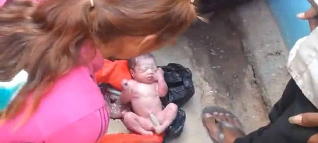 Day-old baby rescued from Port Harcourt waste bin image