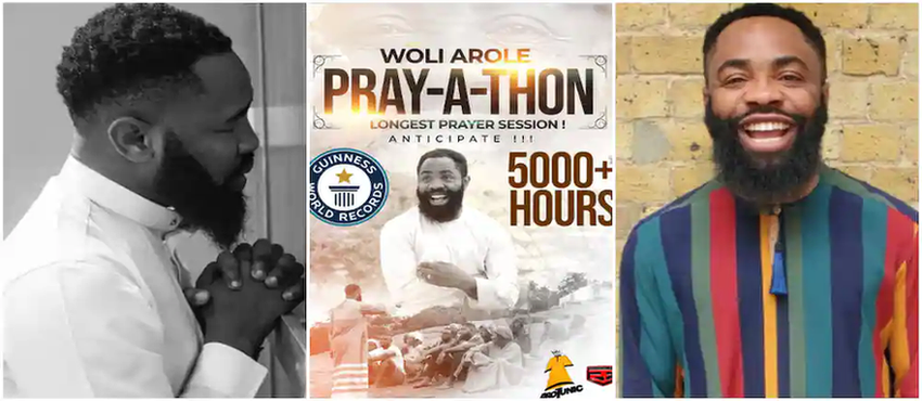 Comedian Woli Arole Set For 5,000-Hour Pray-A-Thon, Targets GWR image