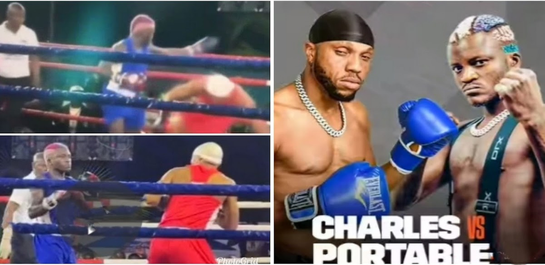 Update: Portable beats Charles Okocha in celebrity boxing bout image