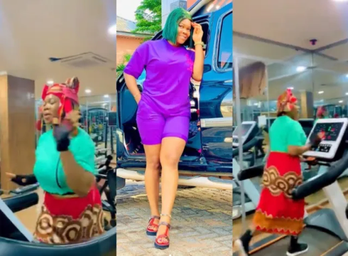 Toyin Abraham, Destiny Etiko, others react as Ruby Ojiakor storms gym in traditional attire (Video) image