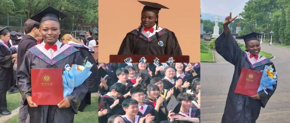 After giving her farewell speech in Chinese, a Nigerian student from the diaspora overwhelmed the Chinese students. [View Video] image