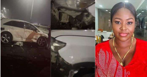 I’m carless not lifeless – Actress Bukola Arugba survives ghastly accident [VIDEO] image