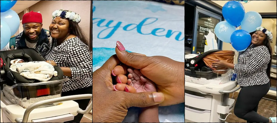 Nollywood Actor, Stan Nze and His Wife Blessing Obasi Welcome a Baby Boy image