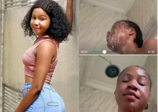 “Be careful before it will leak oh.. ” – Mercy Kenneth dragged for her skincare routine in bathroom video