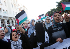 Moroccans stage protest against Israel’s war in Gaza